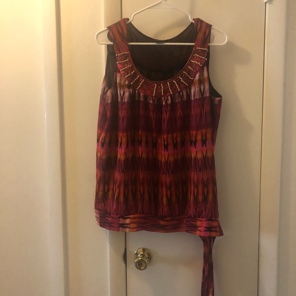 Woman’s Nue Options sleeve blouse top size L